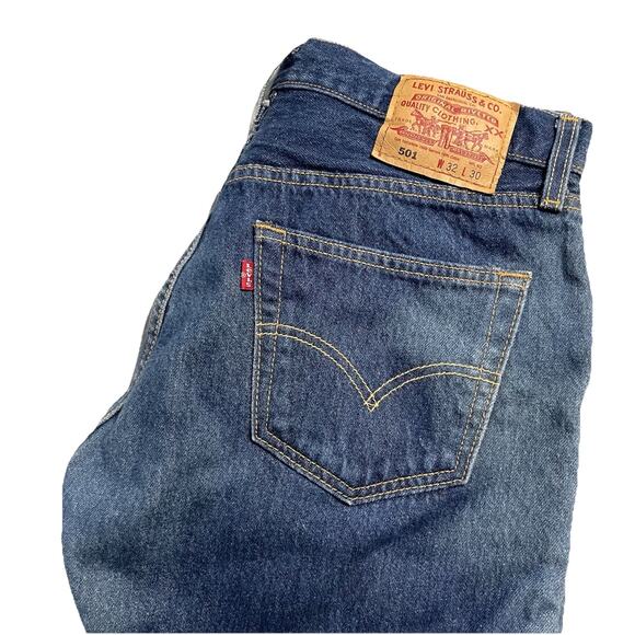 Vintage Levis 501-0115 Button Fly Jeans 32x30 Waist 31 Y2K Grunge 2002 Western - Picture 7 of 8